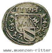 Klicken Sie auf das Bild um es auf Ihrem Rechner zu speichern wuerzburg-bistum-christoph-franz-von-hutten-3-heller/41697.jpg