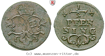 Klicken Sie auf das Bild um es auf Ihrem Rechner zu speichern wuerzburg-bistum-franz-ludwig-von-erthal-1-2-pfennig/41660.jpg