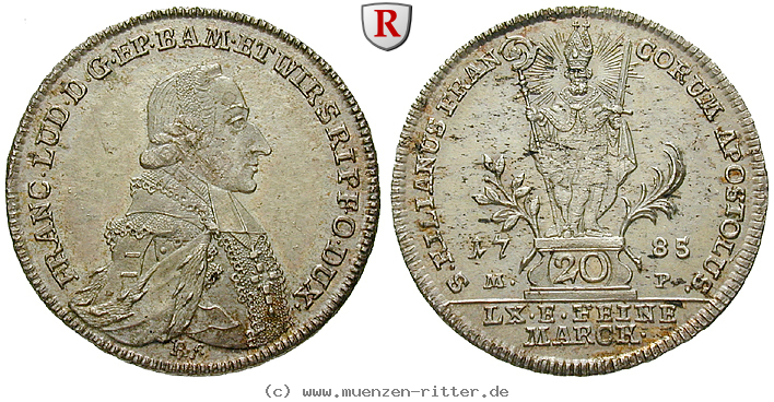 Klicken Sie auf das Bild um es auf Ihrem Rechner zu speichern wuerzburg-bistum-franz-ludwig-von-erthal-20-kreuzer/94391.jpg