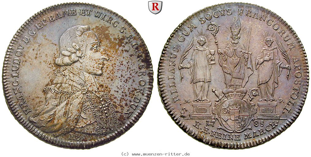 Klicken Sie auf das Bild um es auf Ihrem Rechner zu speichern wuerzburg-bistum-franz-ludwig-von-erthal-konventionstaler/27572.jpg