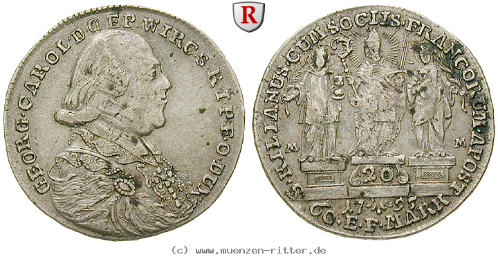 Klicken Sie auf das Bild um es auf Ihrem Rechner zu speichern wuerzburg-bistum-georg-carl-von-fechenbach-20-kreuzer/41646.jpg