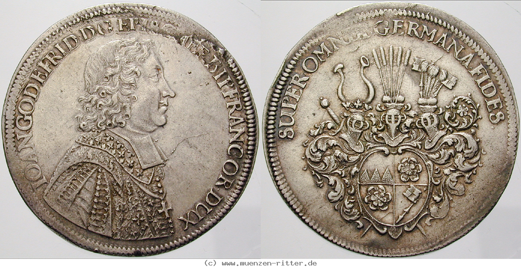 Klicken Sie auf das Bild um es auf Ihrem Rechner zu speichern wuerzburg-bistum-johann-gottfried-ii-von-guttenberg-taler/eadt6513.jpg