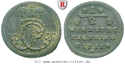 Klicken Sie auf das Bild um es auf Ihrem Rechner zu speichern wuerzburg-bistum-karl-philipp-von-greiffenklau-vollraths-1-2-kreuzer/41661.jpg